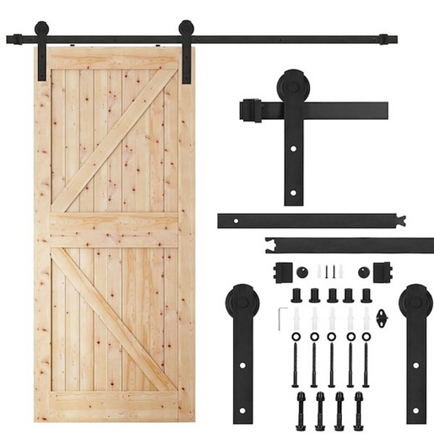 System do drzwi przesuwnych Springos 183 cm prowadnica, do 100 kg, stal HA5009 (5907719429526) - obraz 17