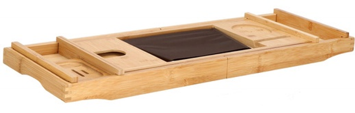 Półka nakładka na wannę Springos regulowana bambusowa 75-110.5 cm HA1024 (5907719428161) - obraz 5