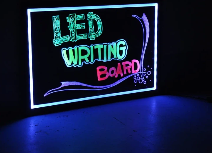 Светящийся борд LED доска FLUORECENT BOARD 40*60 c фломастером и салфеткой - изображение 5