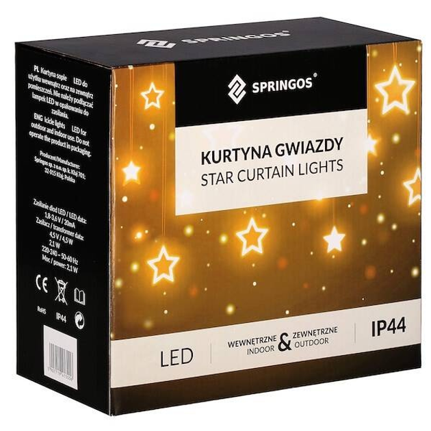 Гірлянда Springos CL4018 92 LED Зірочки Multikolor (5907719426204) - зображення 2