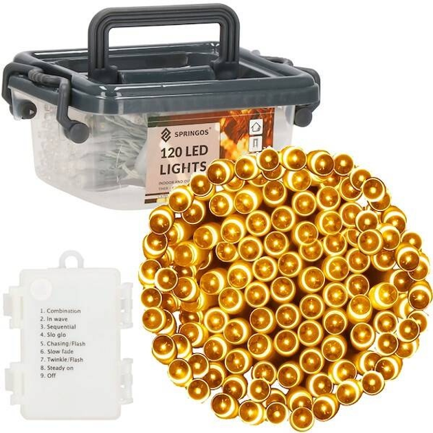 Lampki choinkowe Springos CL0171 120 LED (5907719426846) - obraz 1