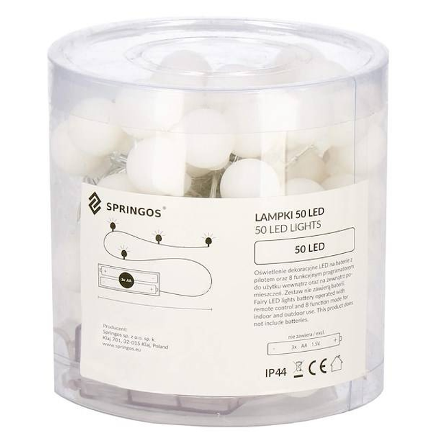 Lampki choinkowe Springos CL0176 50 LED (5907719426891) - obraz 2