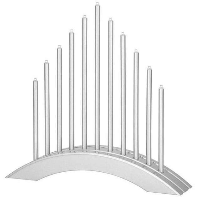Świecznik adwentowy Springos CL0850 LED 11 świec Srebrny (5907719426723) - obraz 2