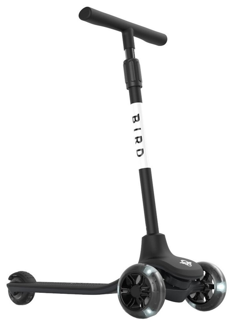 Hulajnoga trójkołowa Bird Birdie Glow Black (0810029161978) - obraz 1
