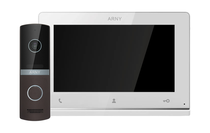 Комплект ARNY AVD-7121 (AVD-710 2Мп 7'' TFT + AVP-NG230 1Мп 120°), White + Brown - Фото 1 Комплект ARNY AVD-7121 (AVD-710 2Мп 7'' TFT + AVP-NG230 1Мп 120°), White + Brown - изображение 1