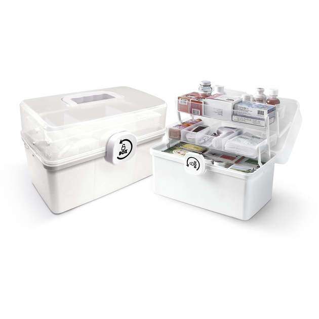 Аптечка для лекарств пластиковая белая MVM PC-16 S WHITE - изображение 1