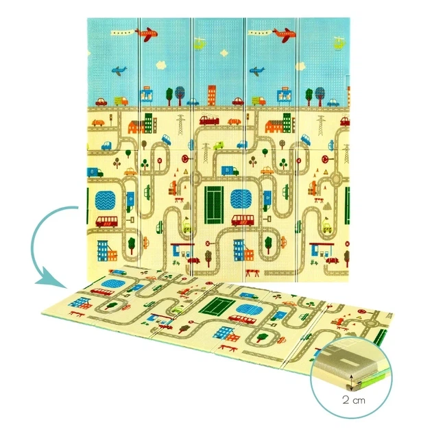 Дитячий складаний килимок Nils Fun City MD04 195x180 см - зображення 5