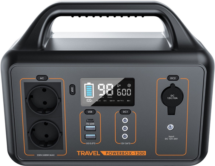 Зарядна станція Volt Polska TRAVEL POWERBOX 1200 / 600 Вт / 560 Вт⋅ч / Li-ion (5TPBOX1200) - зображення 3