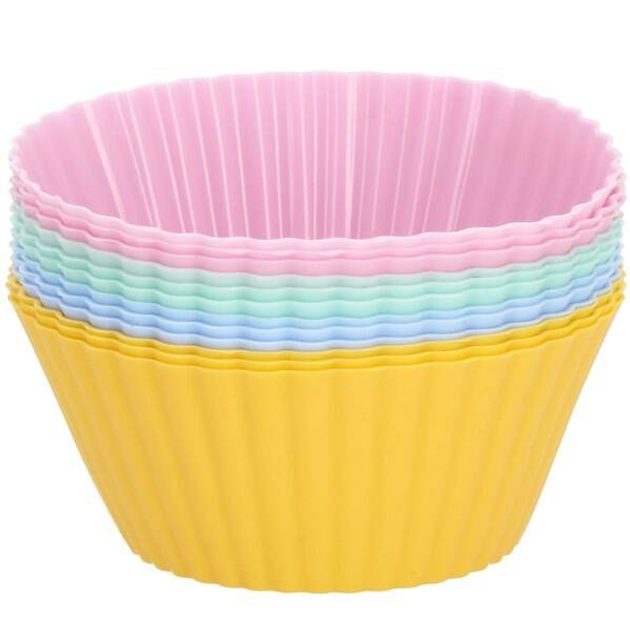 Formy do pieczenia babki Springos silikonowe kolorowe 7 cm 12 szt (5907719437286) - obraz 9