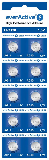 Батарейка everActive LR1130 MF(5X2) BLISTER 10 шт (EVAG10) - зображення 1