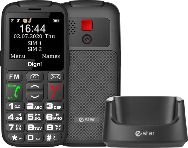 Мобільний телефон eSTAR Digni Talk black (DIGNITALK) - зображення 4