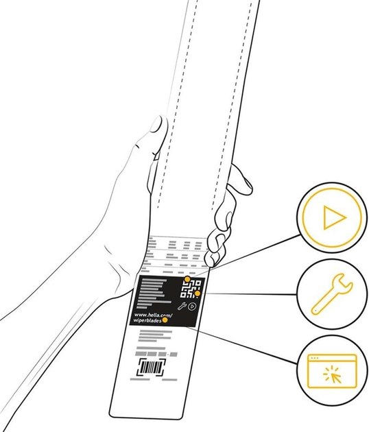 Щітка склоочисника Hella WP24 600 мм (9XW178878241) - зображення 3