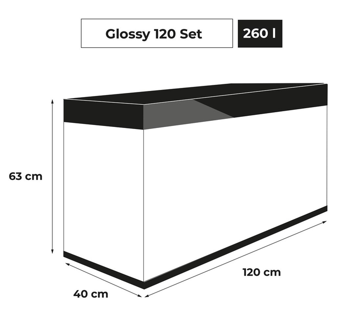 Акваріумний набір Aquael Clossy ST 120 D&N 260 L Чорний (5905546341929) - зображення 18