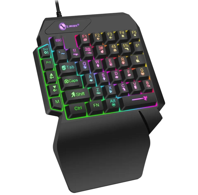 Ігрова кіберспортивна міні провідна з RGB підсвіткою клавіатура Limeide GK103S - зображення 2