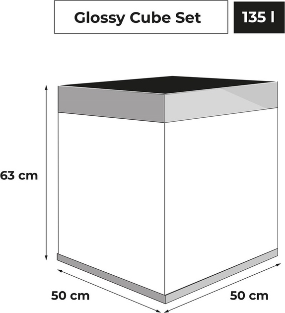 Акваріумний набір Aquael Clossy Cube ST 50 D&N 135 L Сірий (5905546340960) - зображення 8