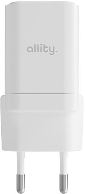 Зарядний пристрій Allity GaN PD QC ATC-01-30WAC 1x USB-C 1x USB-A 30W White (5906667550368) - зображення 1