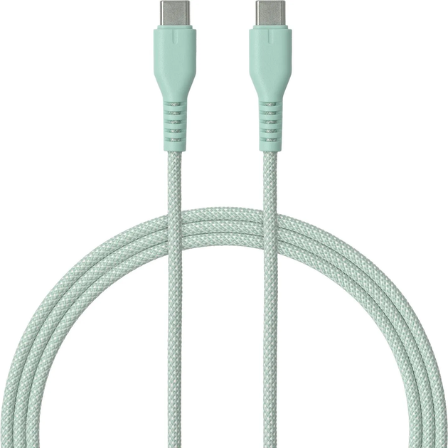 Kabel Qualo USB Type-C – USB Type-C 1.5 m Mint (5907457773103) - obraz 1
