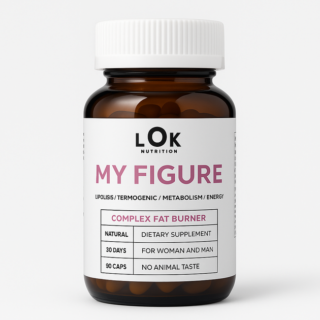 Натуральний жироспалювач для швидкого та безпечного схуднення LOK Nutrition My Figure 90 капсул - зображення 1