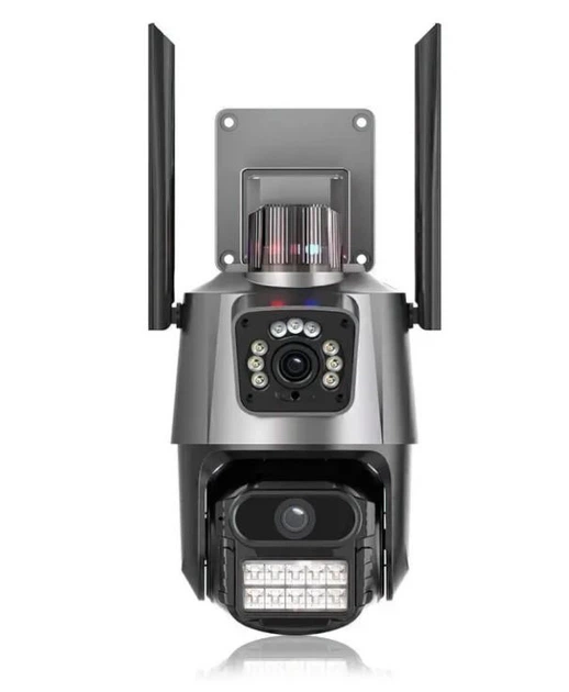 Камера видеонаблюдения IP уличная P11-QQ6 8MP WiFi поворотная с двойными объективами черный - изображение 14