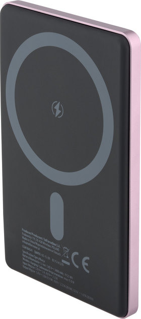 Powerbank Qualo QMPB5-US-15-09 5000 mAh 15W Pink - obraz 1
