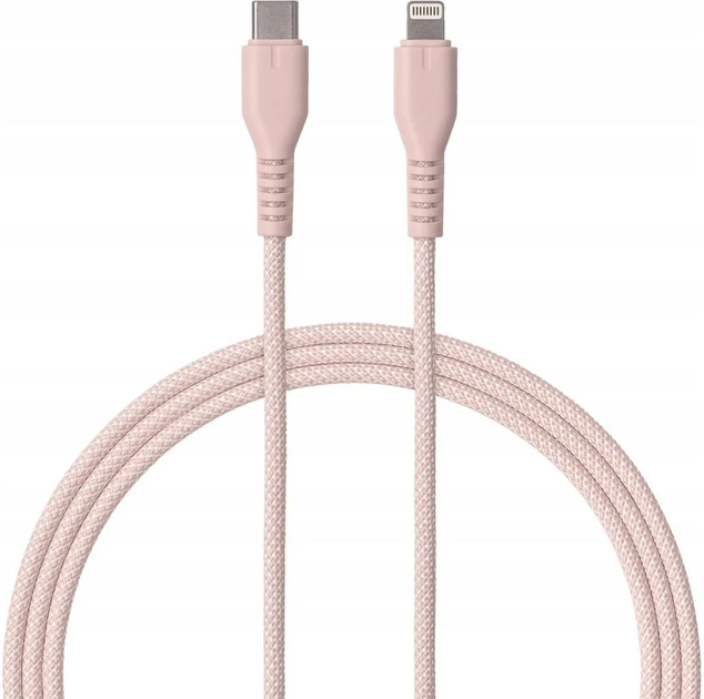 Кабель Qualo USB Type-C – Lightning 1.5 м Pink (5907457773134) - зображення 1
