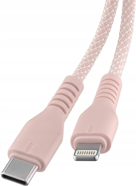 Кабель Qualo USB Type-C – Lightning 1.5 м Pink (5907457773134) - зображення 3