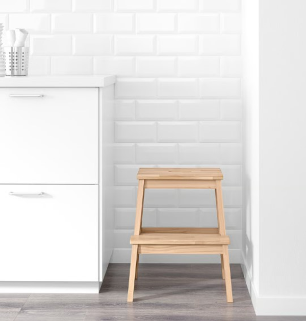 Taboret ze schodkiem IKEA BEKVAM 50 cm Buk (601.788.87) - obraz 3