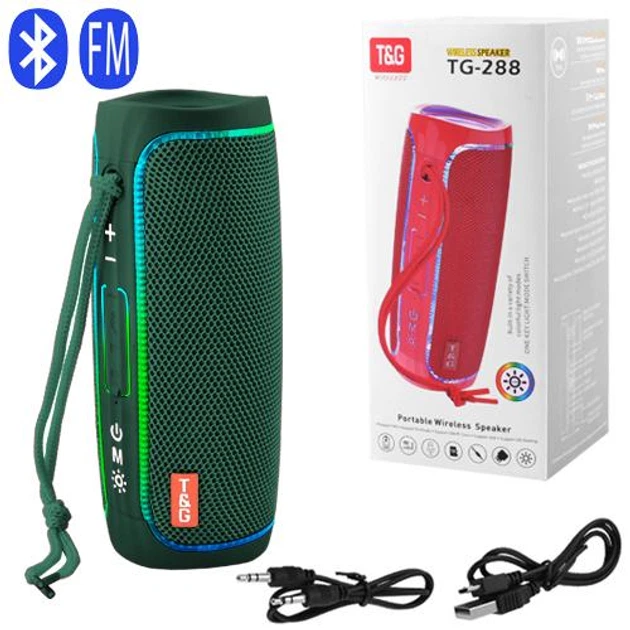 Bluetooth-колонка TG288 з RGB ПІДСВІЧУВАННЯМ, speakerphone, радіо, green - Фото 1 Bluetooth-колонка TG288 з RGB ПІДСВІЧУВАННЯМ, speakerphone, радіо, green - изображение 1