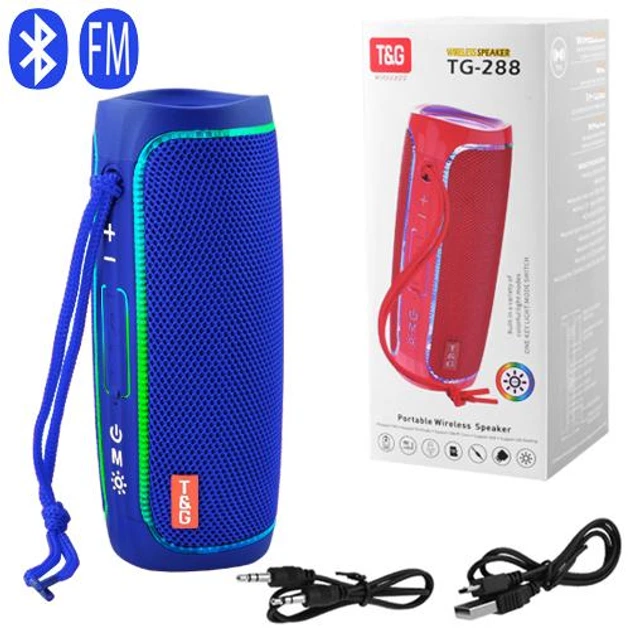 Bluetooth-колонка TG288 з RGB ПІДСВІЧУВАННЯМ, speakerphone, радіо, blue - Фото 1 Bluetooth-колонка TG288 з RGB ПІДСВІЧУВАННЯМ, speakerphone, радіо, blue - изображение 1
