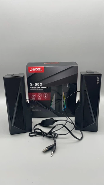 Портативні колонки для ноутбука, ПК Jedel 550S акустична система з чистим звучанням та LED підсвічуванням - Фото 5 Портативні колонки для ноутбука, ПК Jedel 550S акустична система з чистим звучанням та LED підсвічуванням - изображение 5