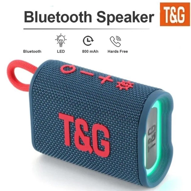 Портативна колонка TG-396 blue Bluetooth - Фото 1 Портативна колонка TG-396 blue Bluetooth - изображение 1