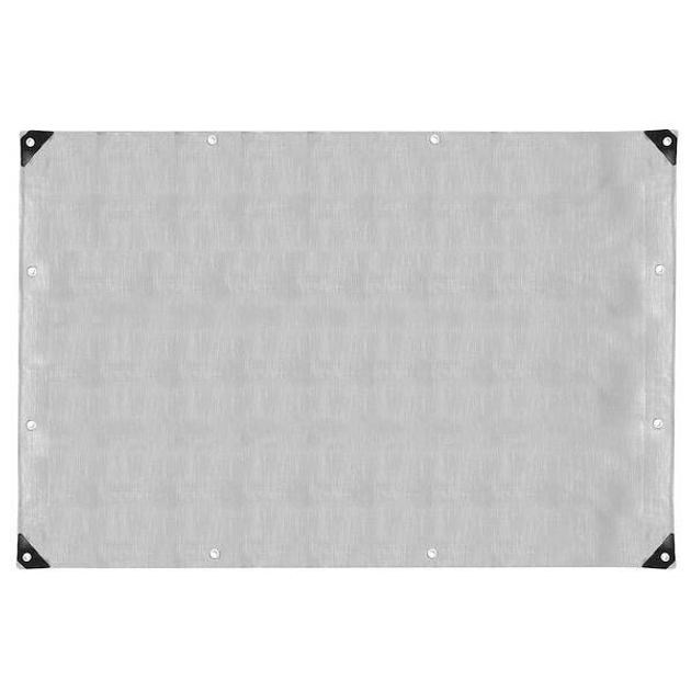 Plandeka Springos 4 x 3 m 210g/m2 gruba płachta ochronna szara (GA2147) (5907719430348) - obraz 3