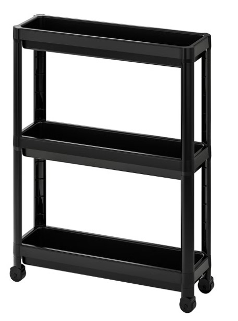 Візок IKEA VESKEN 54 x 18 x 71 см Чорний - зображення 1