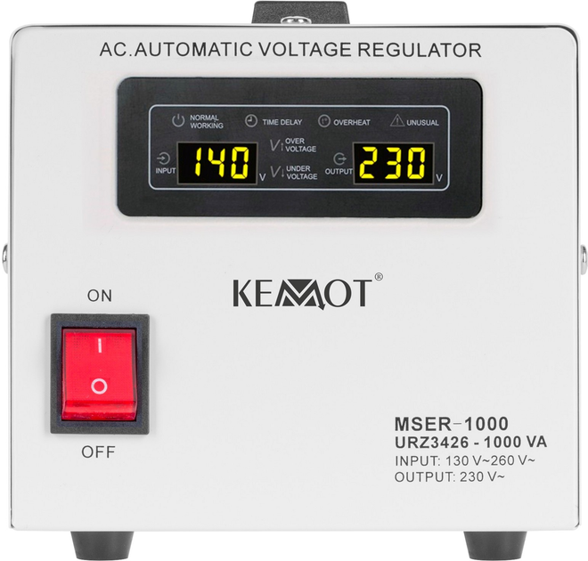Стабілізатор напруги Kemot MSER-1000 1000VA 3% (5901890048934) - зображення 2