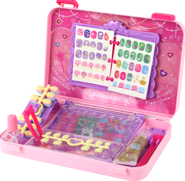 Манікюрний набір LEAN Toys Nail accessories case з наклейками та насадками для нігтів 16902 (5905884454961) - зображення 3