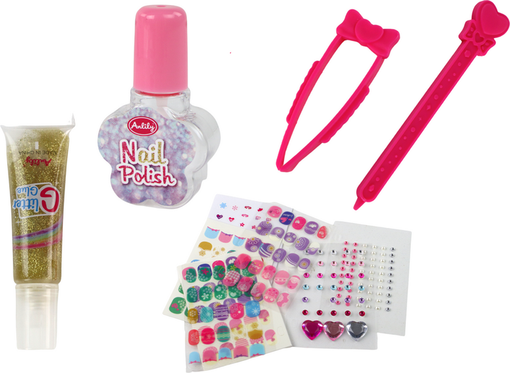 Манікюрний набір LEAN Toys Nail accessories case з наклейками та насадками для нігтів 16902 (5905884454961) - зображення 5