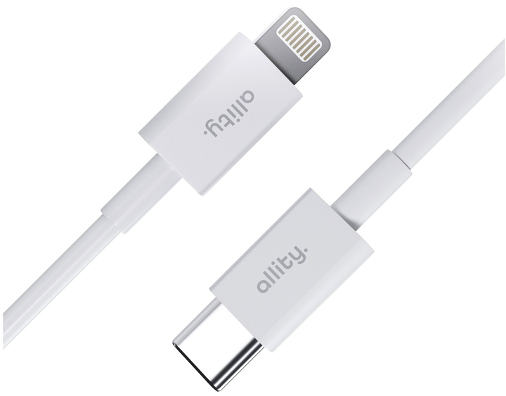 Kabel Allity AUC-03 USB-C - Lightning 2 m 27W White (5906667550115) - obraz 1
