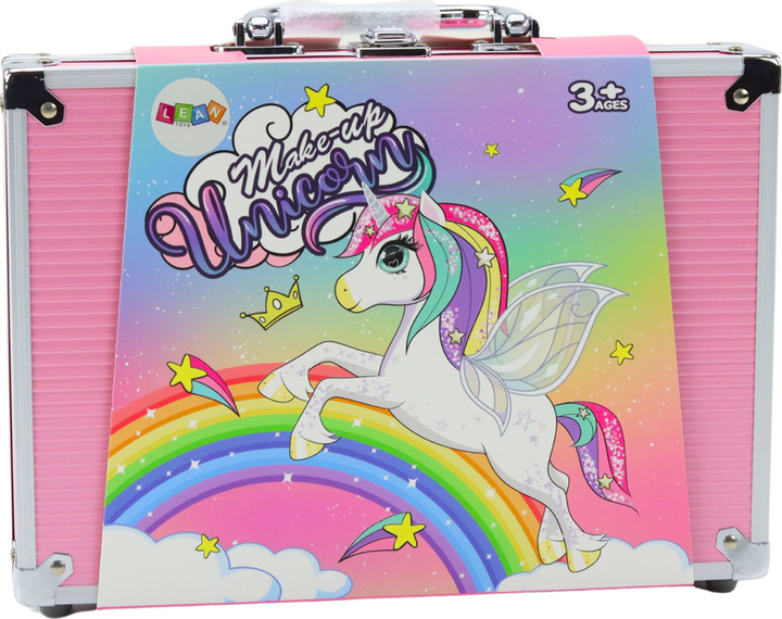 Zestaw piękności LEAN Toys w walizce z cieniami pędzelkami i lakierami Różowy 20346 (5905991026358) - obraz 1