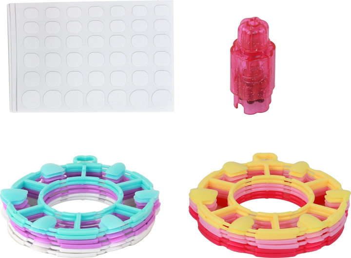 Набір для краси LEAN Toys для нігтів з насадками для нігтів, наклейками та діамантами рожевий 16901 (5905884454954) - зображення 5