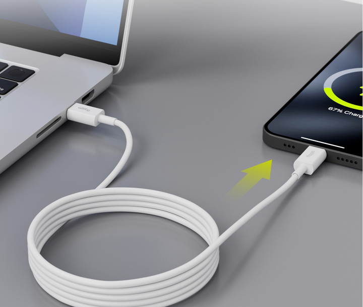 Кабель Allity AUC-03 USB-C - USB-C 1 m 100W White (5906667550160) - зображення 5