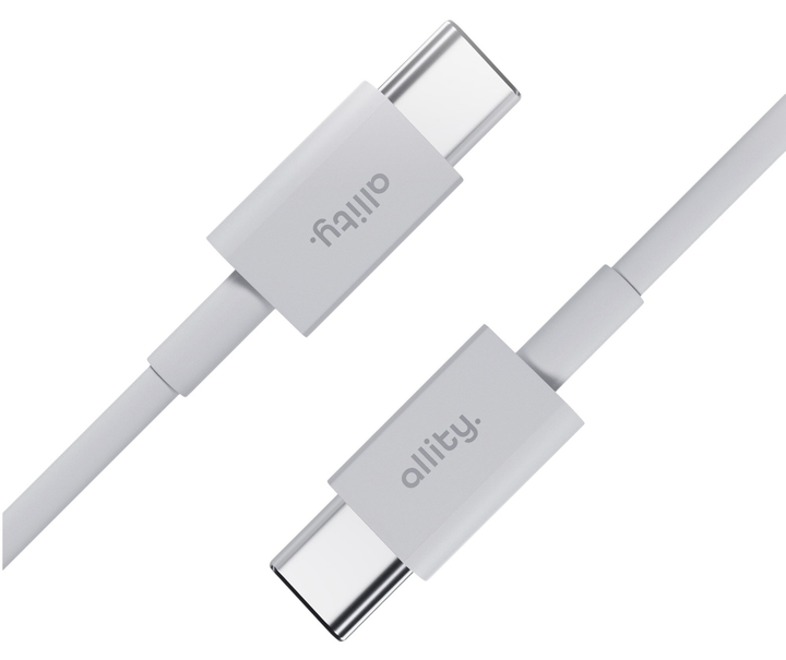 Kabel Allity AUC-03 USB-C - USB-C 2 m 100W White (5906667550184) - obraz 3