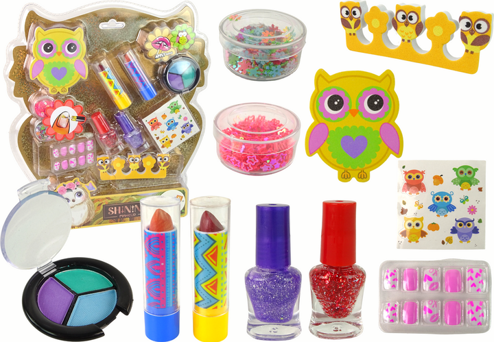 Zestaw piękności LEAN Toys Sowa do makijażu i do zdobienia paznokci 15723 (5905679072417) - obraz 2