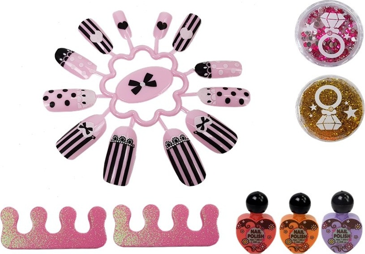 Zestaw piękności LEAN Toys do robienia paznokci z suszarką i brokatem 8312 (5903802456912) - obraz 3
