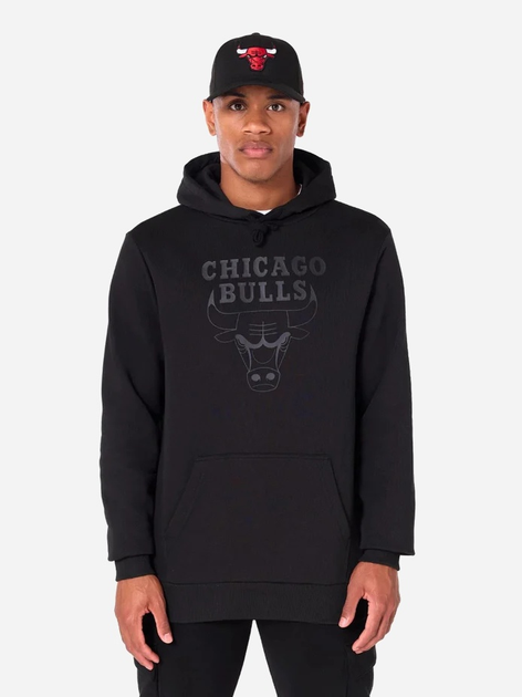 Bluza męska z kapturem kangurka New Era NBA Regular Bulls 60505434 2XL Czarna (0197883645791) - obraz 1