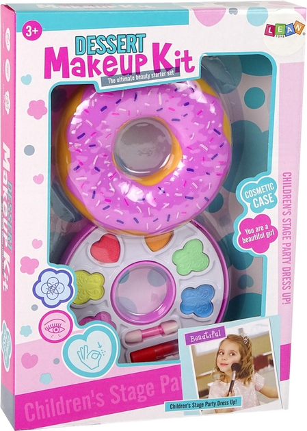 Набір для краси LEAN Toys з тінями для повік та помадою у формі пончика 12189 (5904665999301) - зображення 1