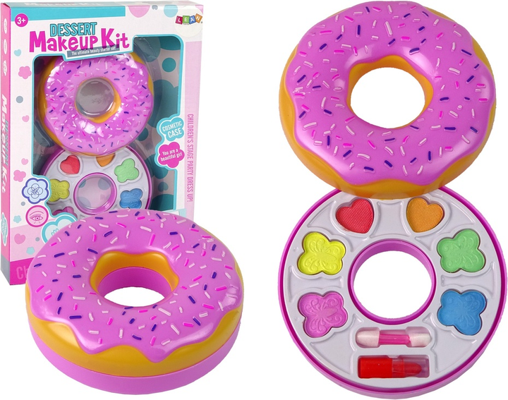 Набір для краси LEAN Toys з тінями для повік та помадою у формі пончика 12189 (5904665999301) - зображення 2