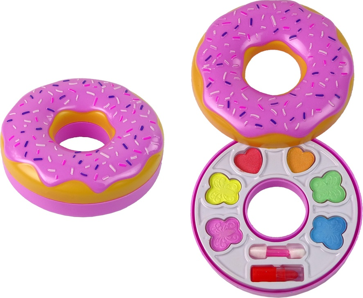 Набір для краси LEAN Toys з тінями для повік та помадою у формі пончика 12189 (5904665999301) - зображення 3