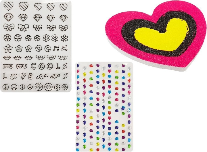 Zestaw piękności LEAN Toys do malowania paznokci z dozownikiem brokatu i kolorowymi naklejkami 8508 (5903802458978) - obraz 4