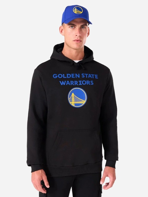 Bluza męska z kapturem kangurka New Era Warriors 60505435 2XL Czarna (0197883645494) - obraz 1