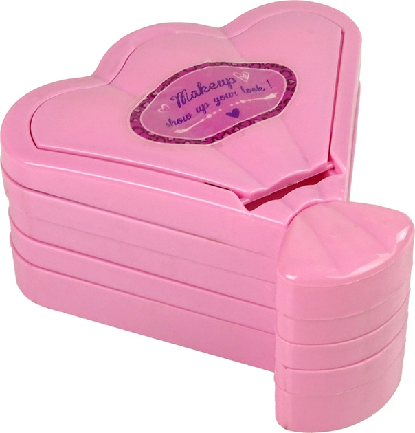 Kosmetyczka dziecięca LEAN Toys Muszelka z cieniami do powiek i błyszczykiem Różowa 10484 (5904665993248) - obraz 4